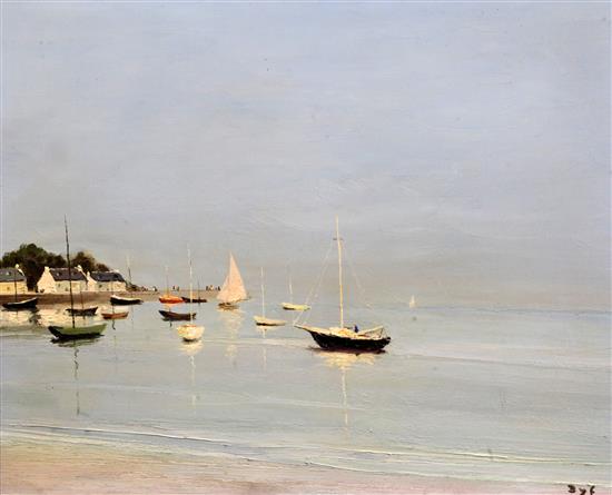 § Marcel Dyf (1899-1985) Matins Bleu, Port Navallo 23.75 x 29in.